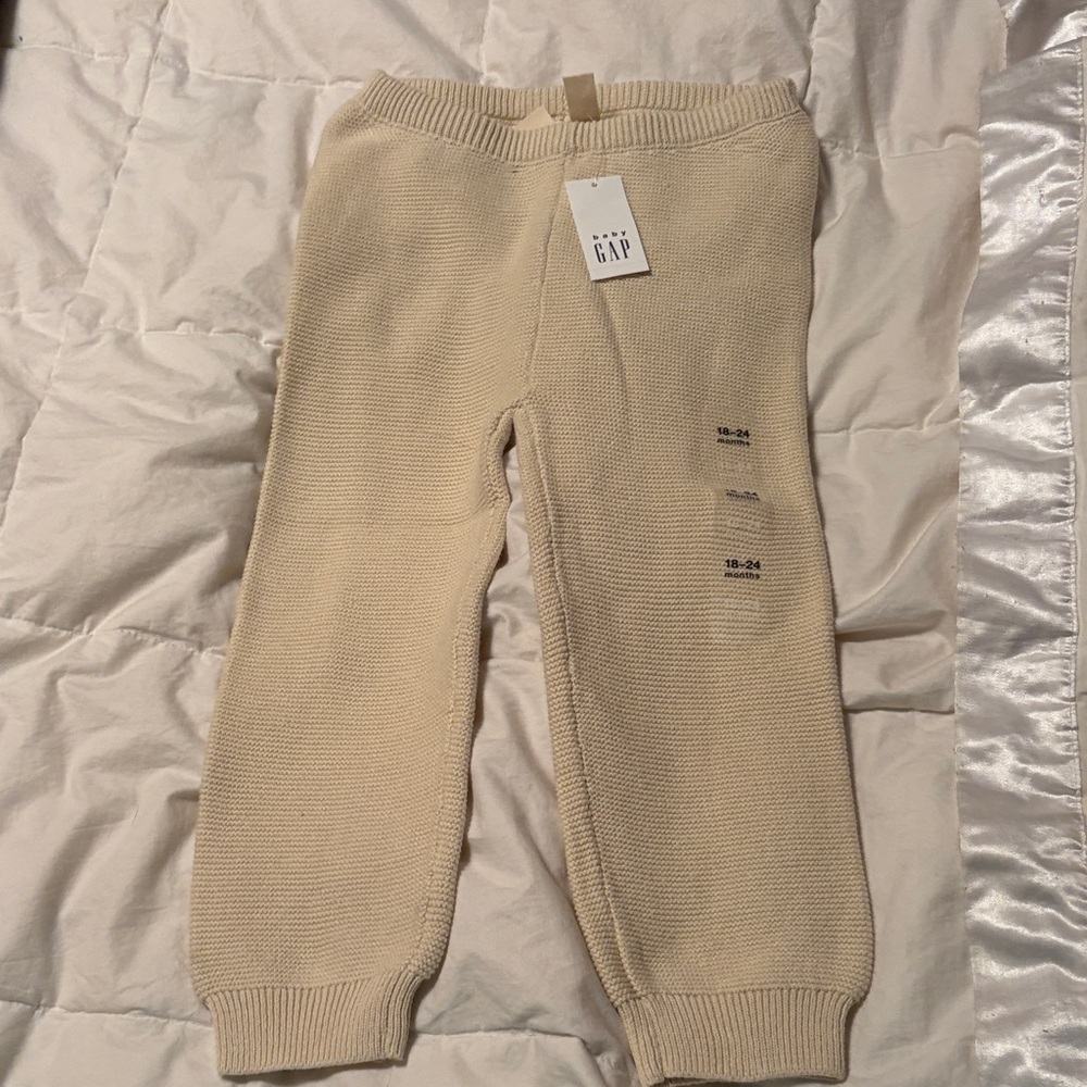 GAP Kids Beige Knit Joggers